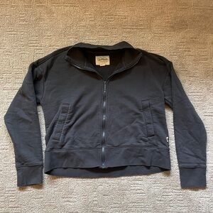 Dark Gray cropped zip up